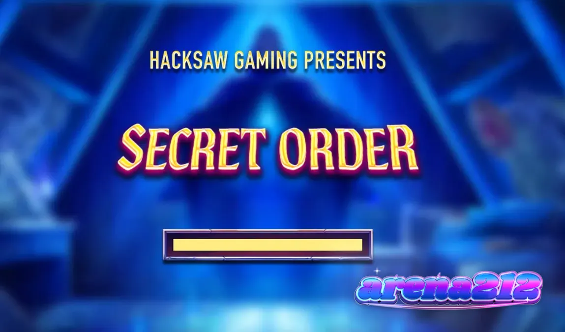 Tampilan visual slot Secret Order dengan tema okultisme dan grid 5x4